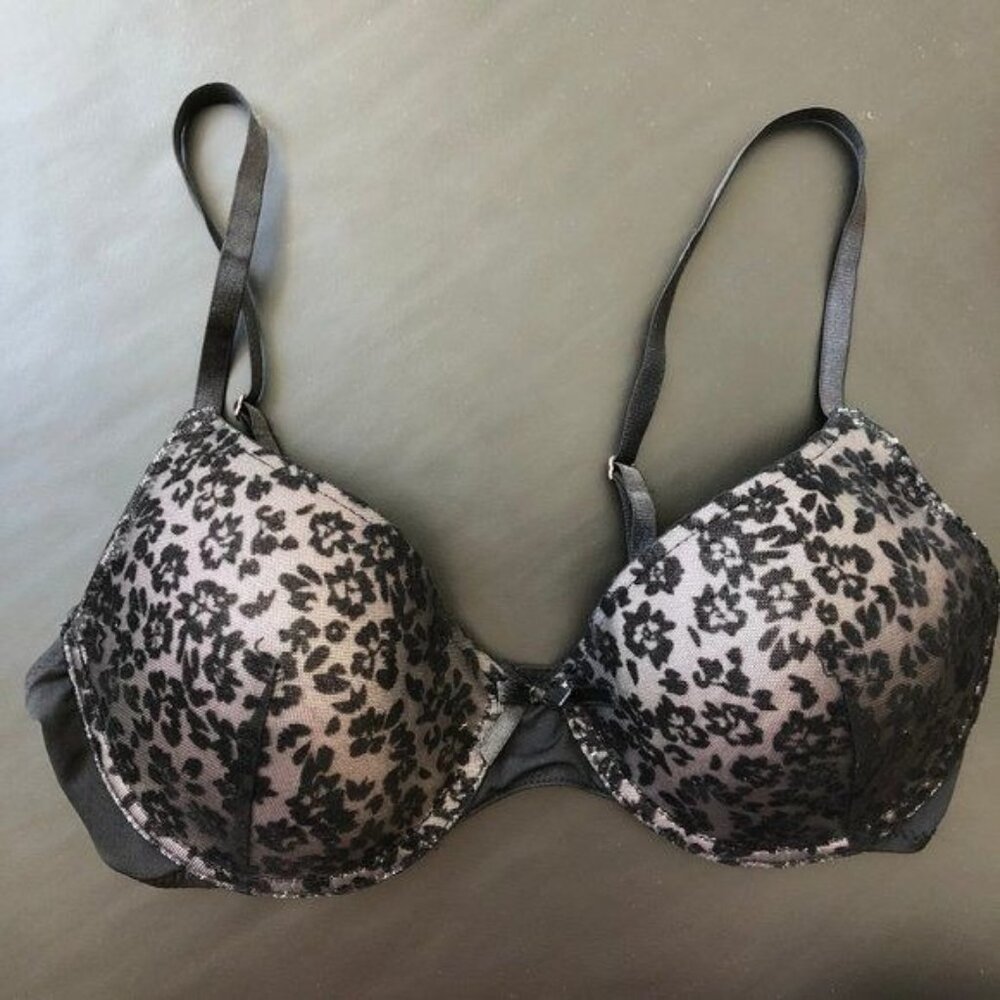 Marilyn Monroe Underwire Mesh Velvet Burnout Bra